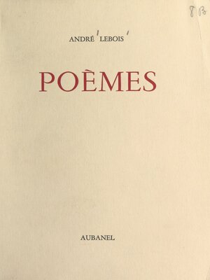 cover image of Poèmes